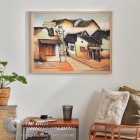 Tranh Phố Cổ Đơn Giản