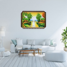 Tranh Phong Cảnh Quê Hương Bình Minh