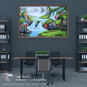 Tranh Phong Cảnh Sơn Thủy Dòng Suối Chảy
