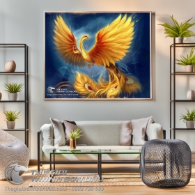 Tranh Phụng Hoàng Đẹp Cho Phòng Khách