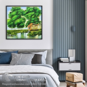 Tranh Quê Hương Đẹp Vẽ Trát Bay Hiện Đại