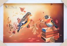 Tranh Sơn Dầu Ấn Tượng Vẽ Đôi Chim