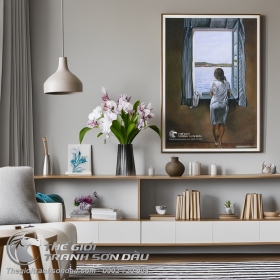 Tranh Sơn Dầu Cô Gái Bên Cửa Sổ