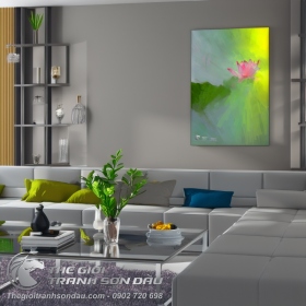 Tranh Sơn Dầu Hoa Sen