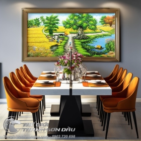 Tranh Sơn Dầu Làng Quê Việt Nam