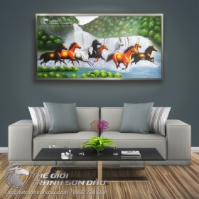 Tranh Sơn Dầu Mã Đáo Thành Công Hợp Mạng Mộc