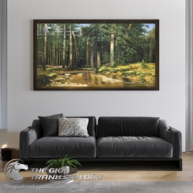 Tranh Sơn Dầu Phong Cảnh Rừng Cây
