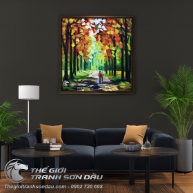 Tranh Sơn Dầu Phong Cảnh Vẽ Dày Màu Ấn Tượng
