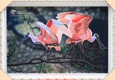 Tranh Sơn Dầu Vẽ Đôi Chim Mỏ Vịt Đẹp Tặng Đám Cưới