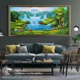 Tranh Sơn Thủy Đẹp Núi Non Hùng Vĩ