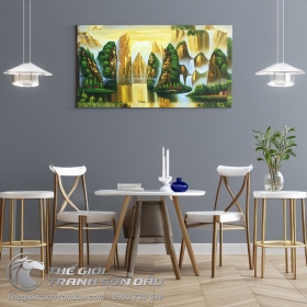 Tranh Sơn Thủy Núi Vàng