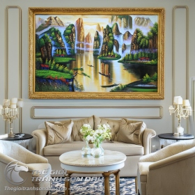 Tranh Sơn Thủy Thuận Buồm Xuôi Gió