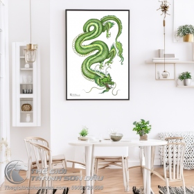 Tranh Thánh Thú Rồng Xanh