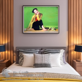 Tranh Thiếu Nữ Việt Nam Mặc Áo Yếm