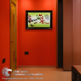 Tranh Thư Pháp Sơn Dầu Nghệ Thuật Tri Ân Thầy Cô Đẹp