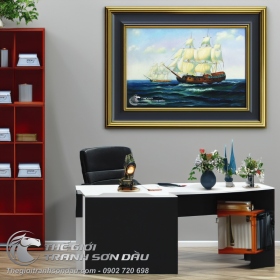 Tranh Thuyền Buồm Vẽ Sơn Dầu