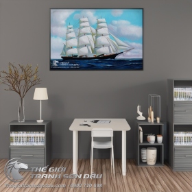 Tranh Thuyền Thuận Buồm Xuôi Gió