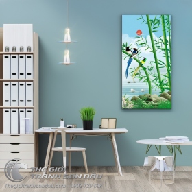 Tranh Trúc Và Chim Chích Chòe