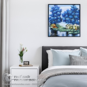 Tranh Vẽ Cảnh Quê Hương Đắp Nổi Hiện Đại