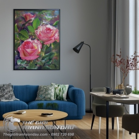 Tranh Vẽ Hoa Hồng Tả Thực Đẹp