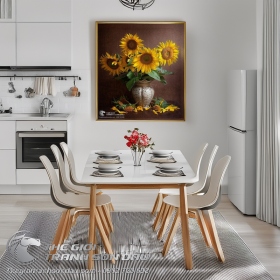 Tranh Vẽ Hoa Hướng Dương Và Những Bông Tàn Úa