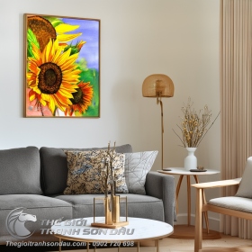 Tranh Vẽ Hướng Dương Và Nụ Hoa