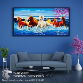 Tranh Vẽ Mã Đáo Thành Công Sắc Xuân Rực Rỡ