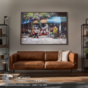 Tranh Vẽ Một Góc Phố Ở Việt Nam