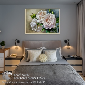Tranh Vẽ Treo Tường Hoa Hồng Nghệ Thuật Đẹp