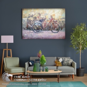 Tranh Xe Xích Lô Sài Gòn