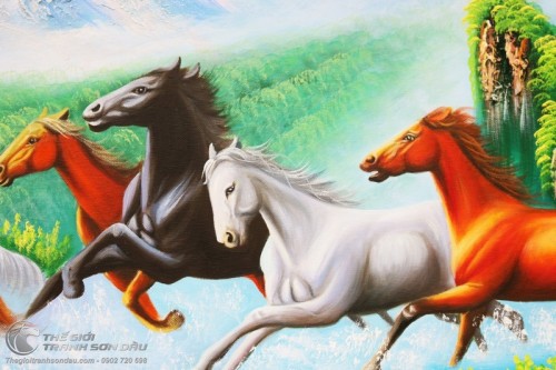 Tranh Bát Mã Phong Thủy Đẹp Giá Rẻ