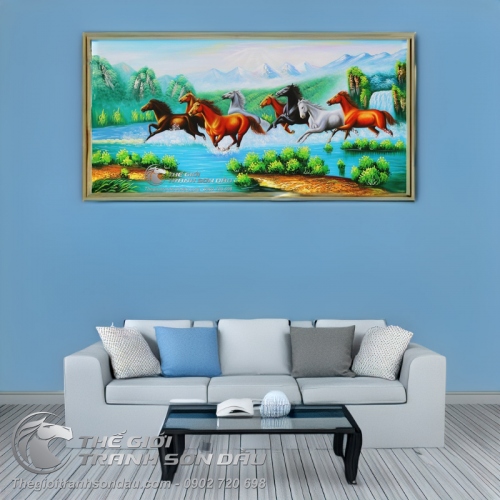 Tranh Bát Mã Phong Thủy Đẹp Giá Rẻ