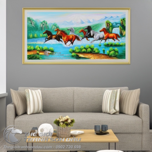Tranh Bát Mã Phong Thủy Đẹp Giá Rẻ