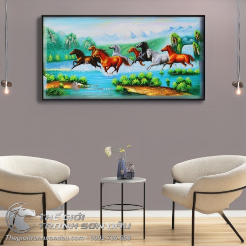 Tranh Bát Mã Phong Thủy Đẹp Giá Rẻ