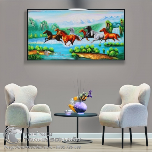 Tranh Bát Mã Phong Thủy Đẹp Giá Rẻ