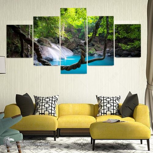 Tranh Bộ 5 Tấm Một Khoảng Rừng Đẹp Tuyệt