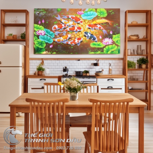 Tranh Cá Chép Đẹp Giá Rẻ Treo Phòng Khách
