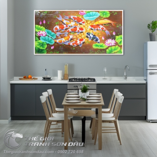 Tranh Cá Chép Đẹp Giá Rẻ Treo Phòng Khách