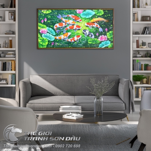 Tranh Cá Chép Phong Thủy