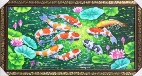 Tranh Cá Chép Phong Thủy