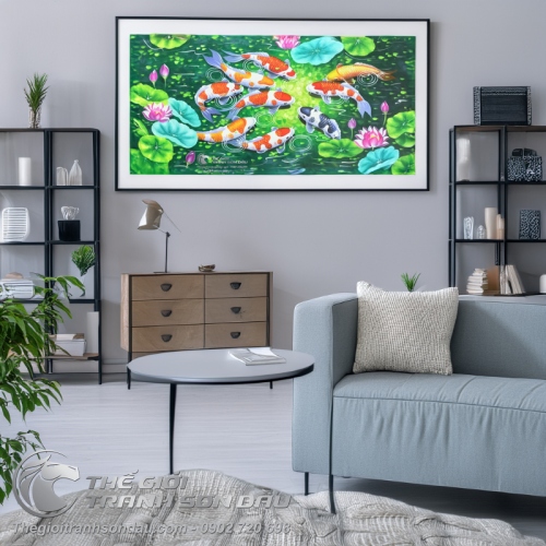 Tranh Cá Chép Phong Thủy