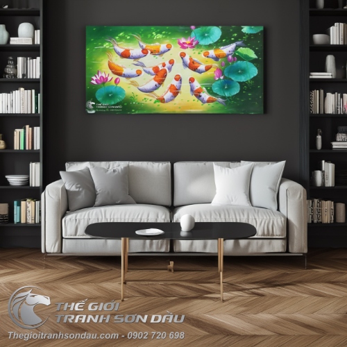 Tranh Cá Chép Trông Trăng