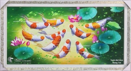 Tranh Cá Chép Trông Trăng