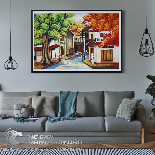 Tranh Cảnh Sinh Hoạt Trên Phố Xưa