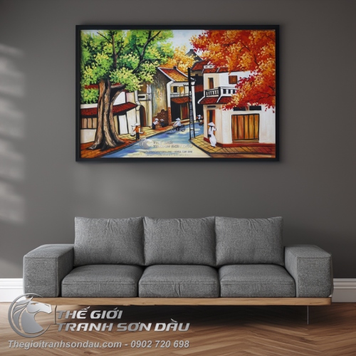 Tranh Cảnh Sinh Hoạt Trên Phố Xưa