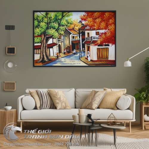 Tranh Cảnh Sinh Hoạt Trên Phố Xưa