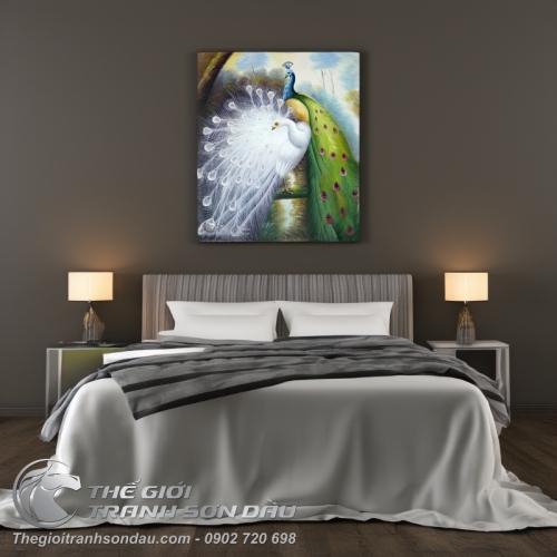 Tranh Chim Công Uyên Ương Đẹp