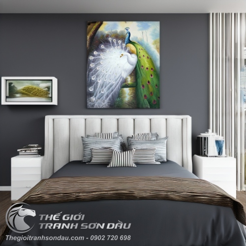 Tranh Chim Công Uyên Ương Đẹp