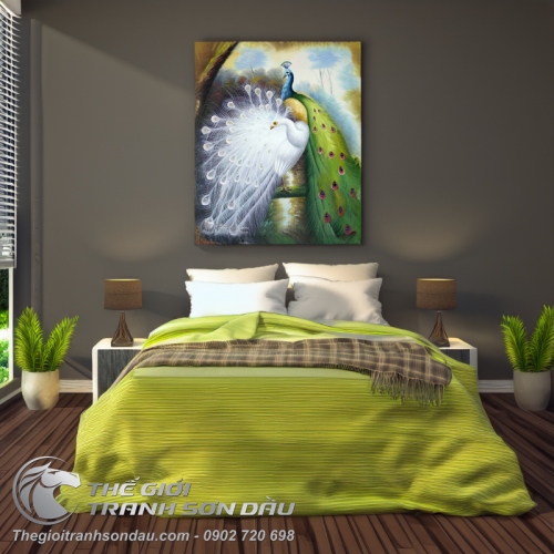 Tranh Chim Công Uyên Ương Đẹp