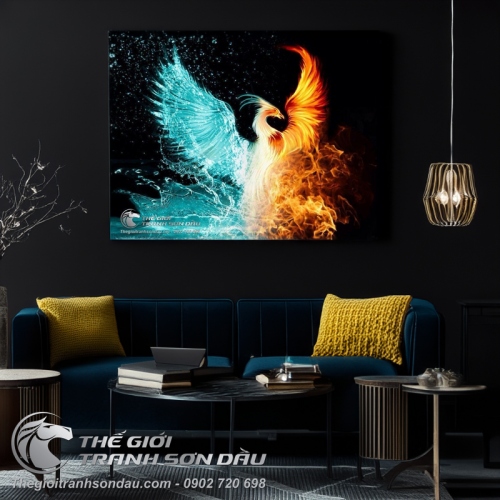 Tranh Chim Phụng Hoàng Băng Hỏa Nghệ Thuật
